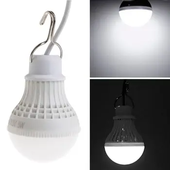 

5W 10 LED Energy Saving USB Bulb Light Camping Home Night Lamp Hook Switch