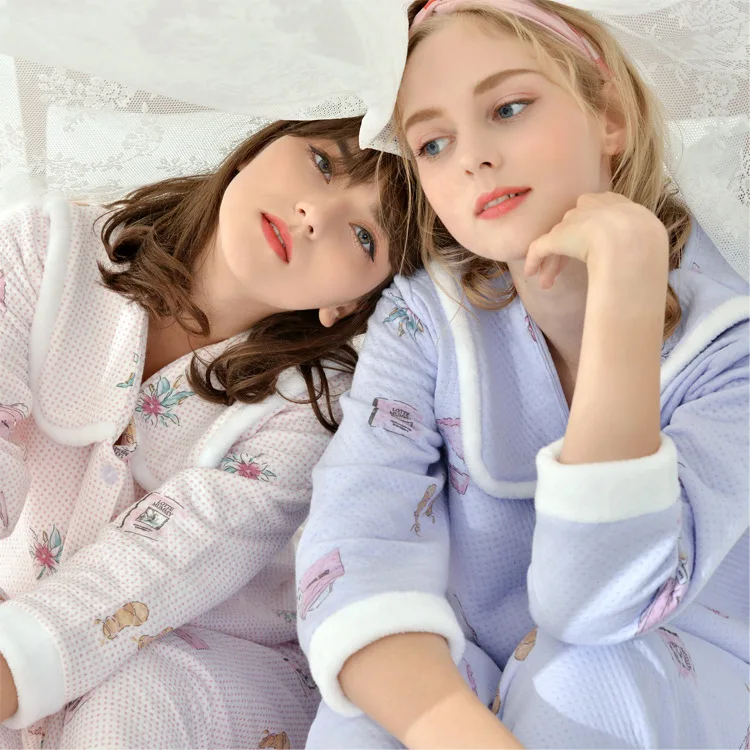 

2018 New autumn winter air cotton thickened warm pregnant dress maternity set clothes maternity and nursing top and pant set