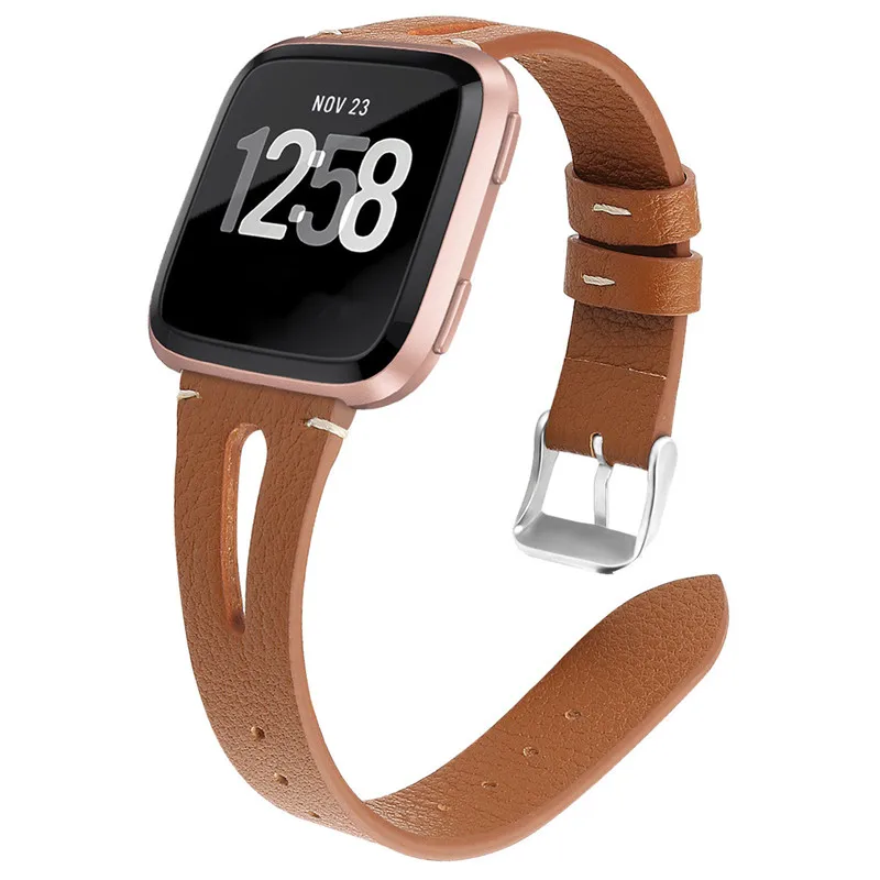 2 In1 COMLYO из мягкой кожи часы ремешок для Fitbit Versa ремешки для часов наручные часы аксессуары для Fitbit Versa защитная пленка