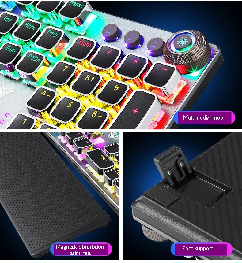 USB Проводная клавиатура для макросъемки Tarantula F2088 Механическая игровая с