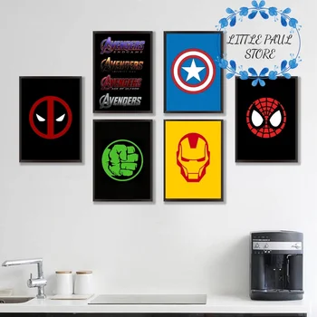 

Avengers and Heroes Hulk Iron Man Spiderman Deadpool Art Canvas Poster Wall Picture for Living Room No Frame