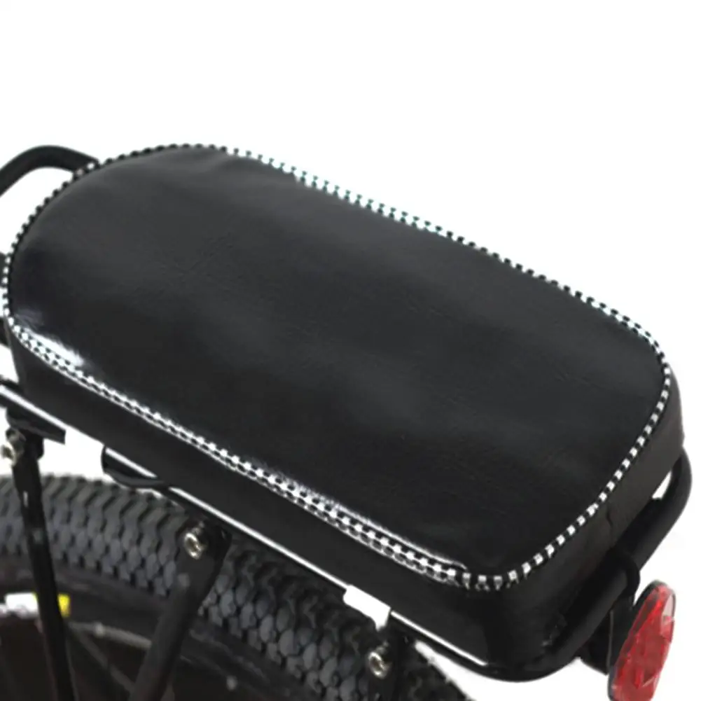 PU Leather Bicycle Child Rear Seat Cover Bike Back Rack Cushion For