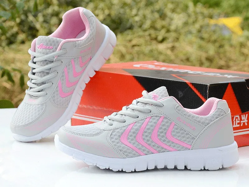 Tênis feminino 2018 entrega rápida respirável tênis