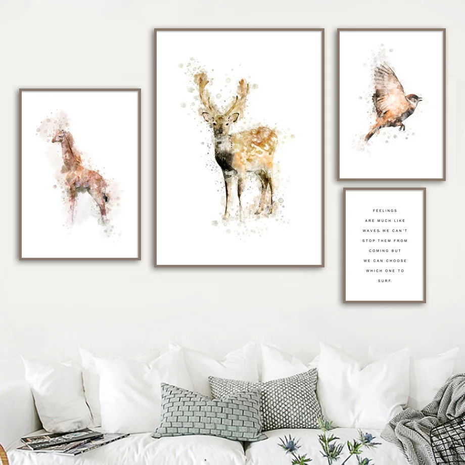 Giraffe Deer Bird Nordic Posters And Prints Wall Art Canvas Painting Animals Wall Pictures For Living Room Home Decor Giraffe Deer Bird Nordic Posters And Prints Wall Art Canvas Painting Animals Wall Pictures For Living Room Home Decor