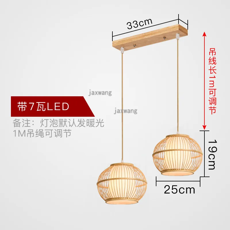 Азиатский бамбуковый художественный светодиодный подвесной светильник, светильник s, подвесной светильник, светильник, современный подвесной потолочный светильник, люстра, светильник ing OFK - Цвет корпуса: 2 head