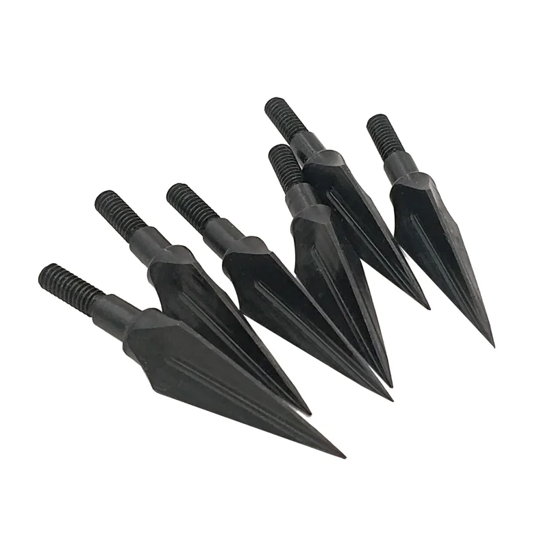 12pcs 100 Grain Black Trigonous Broadheads Arrowheads For Hunting Arrow