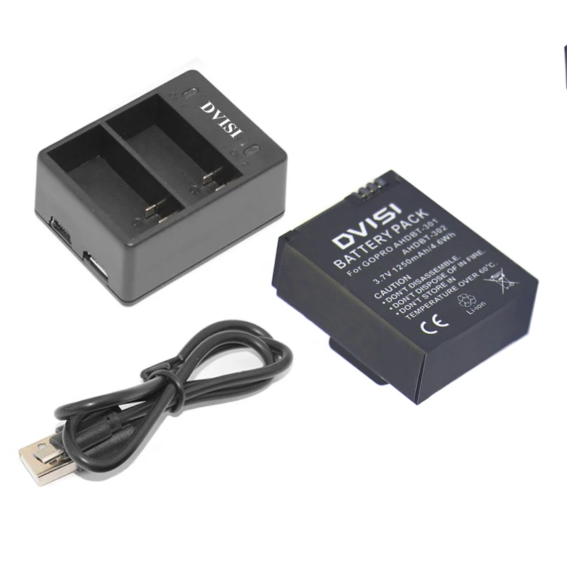 1 шт. AHDBT-301 Аккумуляторный Аккумулятор для камеры + USB двойное зарядное устройство