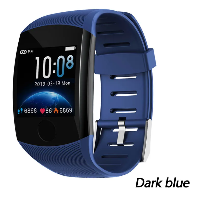dark blue Q11 Смарт-часы водонепроницаемые фитнес-трекер пульсометр кровяное давление умный Браслет фотография секундомер - Цвет: dark blue