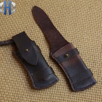 

Leather cowhide knife pocket knives leather scabbard leather sheath