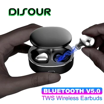 

DISOUR TWS Bluetooth 5.0 Esrphone Mini Stereo Noise Reduction Sport Running In-Ear Wireless Earbuds Earphone For Iphone Android