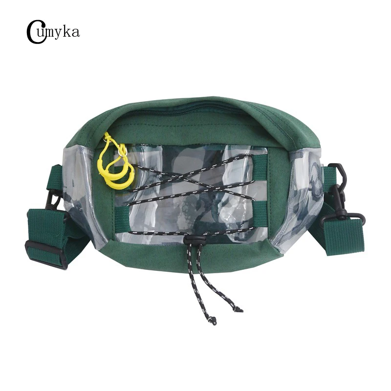 

CUMYKA Hip Hop Street Waist Packs Oxford Women Pillow Handbag Men Crossbody Chest Bags Vintage Shoulder Bag PVC New
