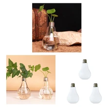 3-Pack креативный светильник стеклянный в виде лампочки гидропоники воды ваза контейнер цветочные горшки