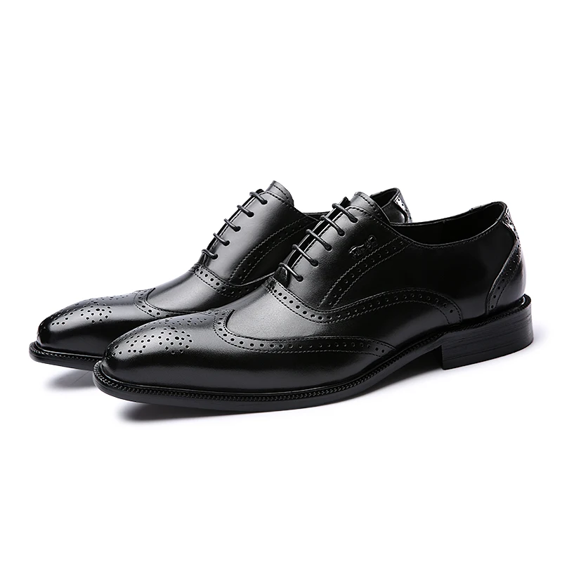 Nas Oxford Luxo Genuíno Couro Chu Lace Festa Vestido burgundy Asas Felix Brogue Formal Escritório Com Sapatos Up Casamento Borgonha Das Pontas Clássico Homens Do Black Dos 6PXqPwt
