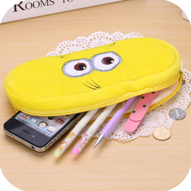 Plush Wallet Best Selling Cartoon Animal Large Capacity Pencil Bag Student Stationery Box Storage Bag Plush 5