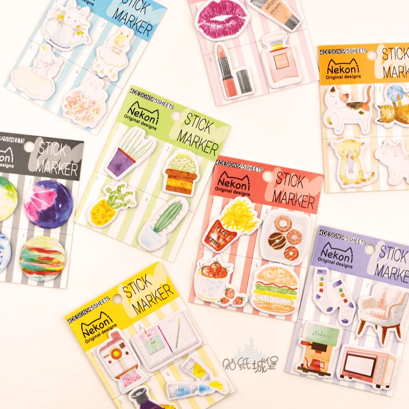 

Cute Planet Animals Plants Memo Pad N Times Sticky Notes Escolar Papelaria School Supply Bookmark Label