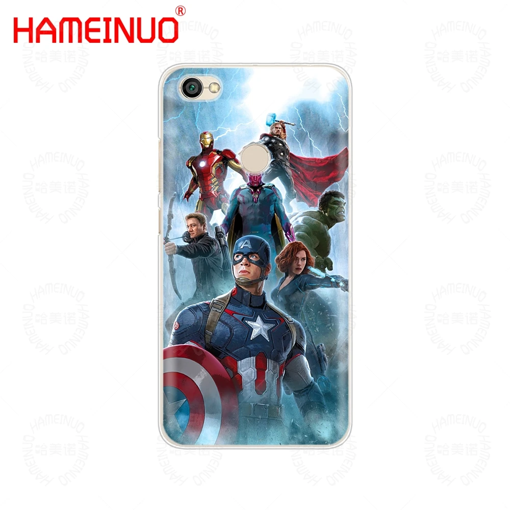 HAMEINUO Marvel Superheroes Cover phone Case for Xiaomi redmi 5 4 1 1s 2 3 3s pro PLUS redmi note 4 4X 4A 5A