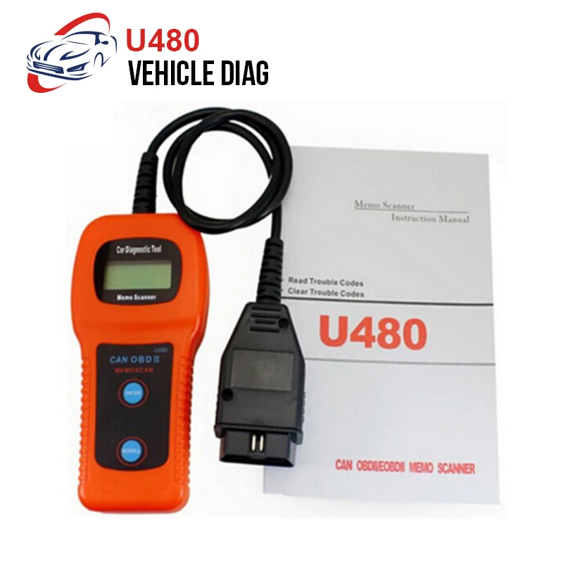Сканер кодов ошибок двигателя CAN BUS U480 OBD2 диагностический сканер для автомобилей