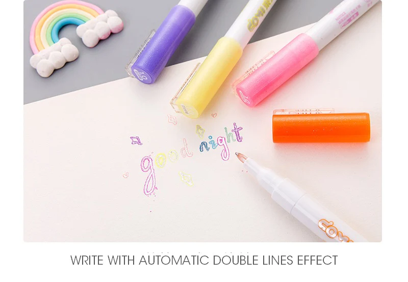 Andstal, двойные линии, художественные маркеры, ручка, тонкая линейка, маркер, Fineliner, каллиграфия, буквенная ручка, цветные ручки для скрапбукинга