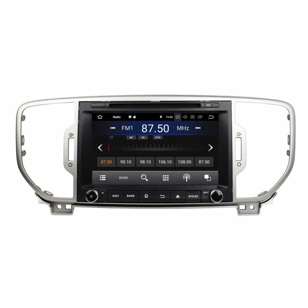1024*600 Android 8,1 четырехъядерный " Автомобильный Радио dvd GPS; Мультимедийный проигрыватель для Kia Sportage с Bluetooth 4 г wifi зеркало-ссылка