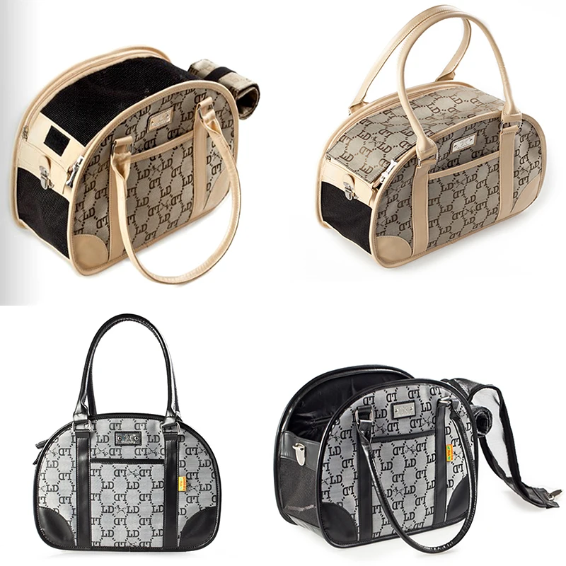 Retro Luxury Handbag Dogs Carrying Bags Puppy Travel Tote Bag Package Dog Carry Bags for Small ...