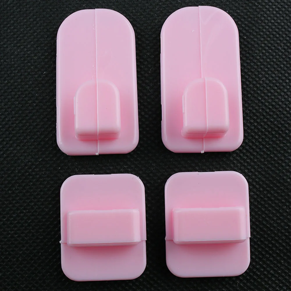 

4Pcs/Set Plastic Sticky Hook Air Conditioner Remote Control Key Storage Holder Multifunction Kitchen Organizer Storage Rack