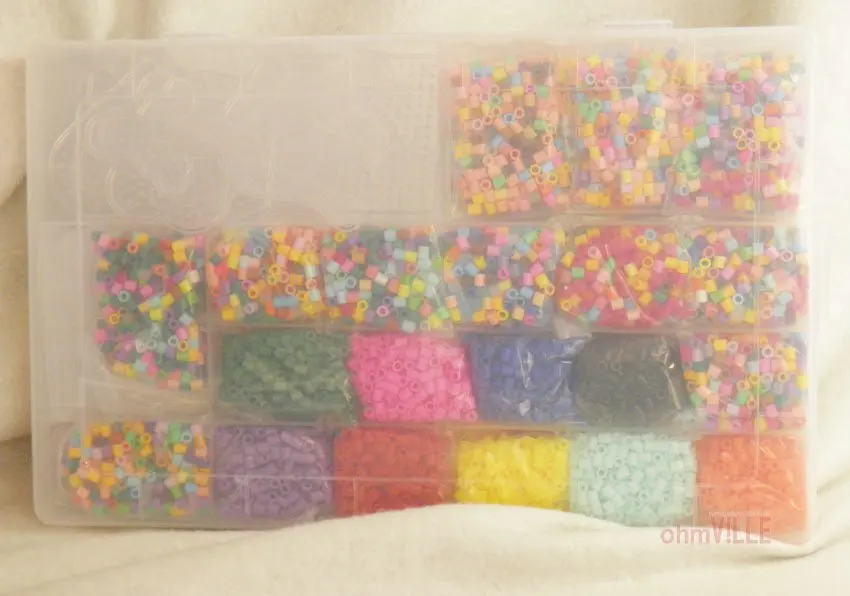 Papelaria Perler Beads-гарантированный Pe, Diy образовательный, 24 Сетки Коробка для хранения+ 45 мешков 7 шт Pegboards