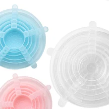 Многофункциональная сушилка для овощей и фруктов для отрезания пищевой пленки чаша крышка Силиконовая сохраняющий свежесть крышка шести предметов растягивающийся