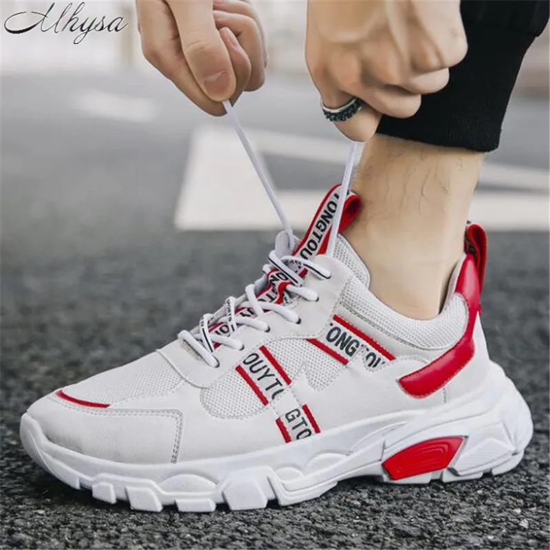 

Mhysa 2019 new men's Harajuku spring and autumn wild retro breathable mesh casual shoes men's comfortable fashion sneakers L168