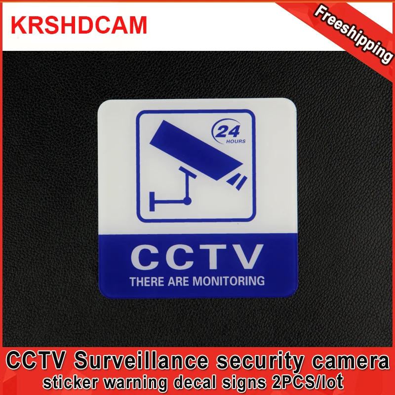 

2pcs Sticker Warning Decal Signs Home CCTV Surveillance Security Camera