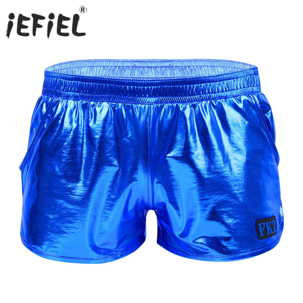 iEFiEL Mens Shiny Metallic Night Club Party Jockstraps Shorts Elastic