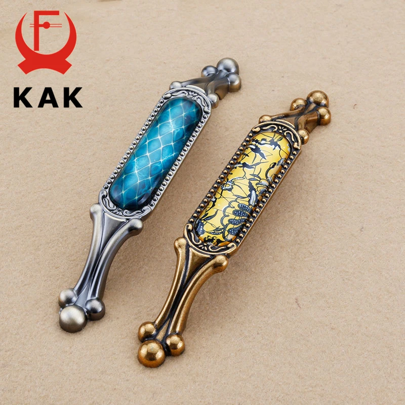 KAK Vintage Хрустальные Ручки для шкафа и ручки Европейского ящика кухонной двери