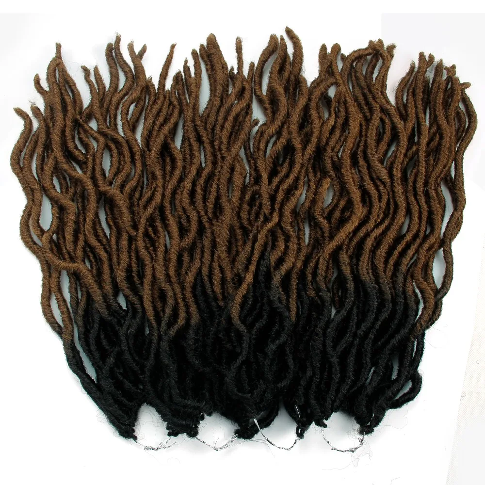 Кудрявые волосы Faux Locs Curly пряди для наращивания дредов 18 корней/упаковка кудрявые