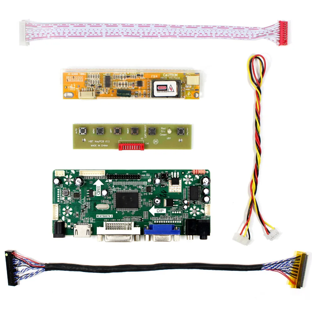  HDMI VGA DVI Audio LCD Controller board M.NT68676 for 15.4
