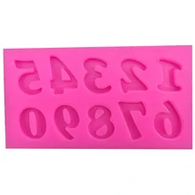 0 9 digital Shape fondant cake silicone moulds chocolate jelly pastry candy Clay cupcake decoration kitchen