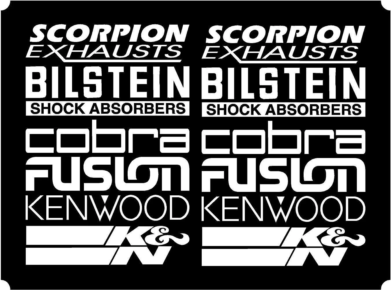 

For 12 Matt Car Door Stack Sponsor Logo Stickers,Graphics,Decals set2