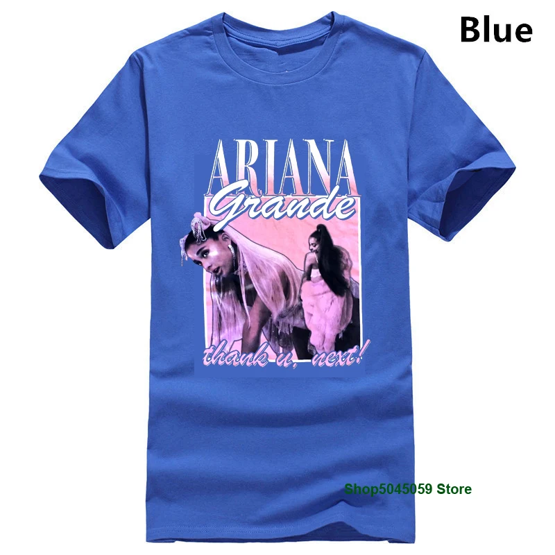 Ariana Grande Sweetner World Tour Merch Thank U, Next футболка, размер S-3XL, Летний стиль, хип-хоп Мужская футболка, топы, футболки - Цвет: Синий