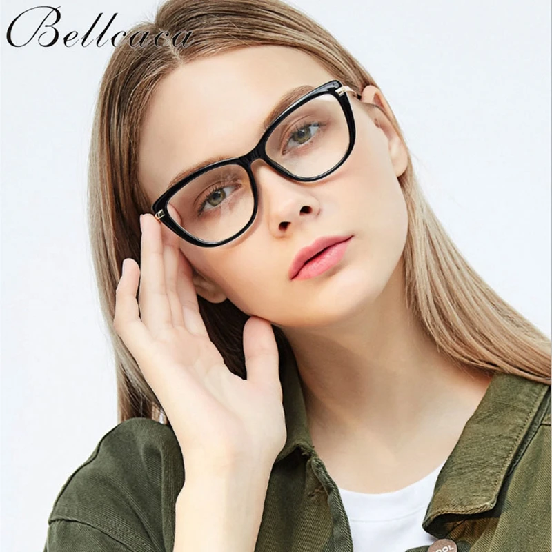 Bellcaca Optical Eyeglasses Frame Women Fashion Prescription Spectacles ... Big Frame Prescription Glasses