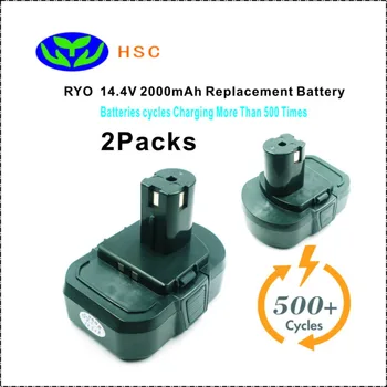 

2PCS 2.0Ah 18650 Battery Pack RYO14.4C Lithium ion Battery 14.4V Replacement Ryobi BPL1414 LLCD14021 LCDI14022B Original Battery