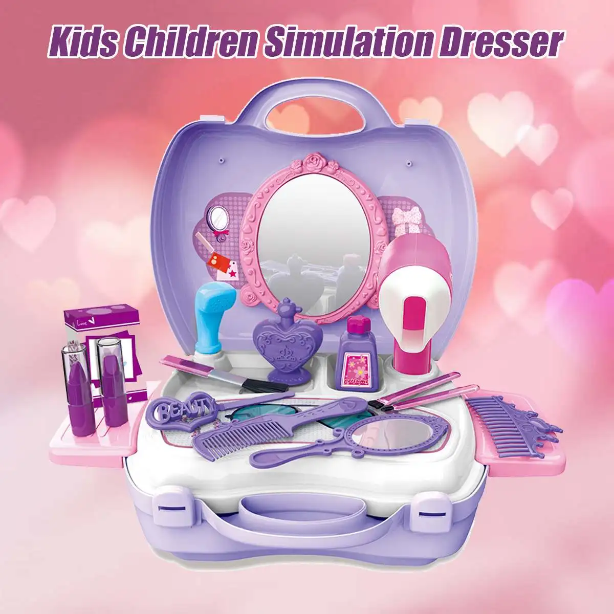 

Funny Children Play House Game Set Props Simulation Cooking Dressing Table Makeup Pretend Play Educational Doctor Suitcase Toy