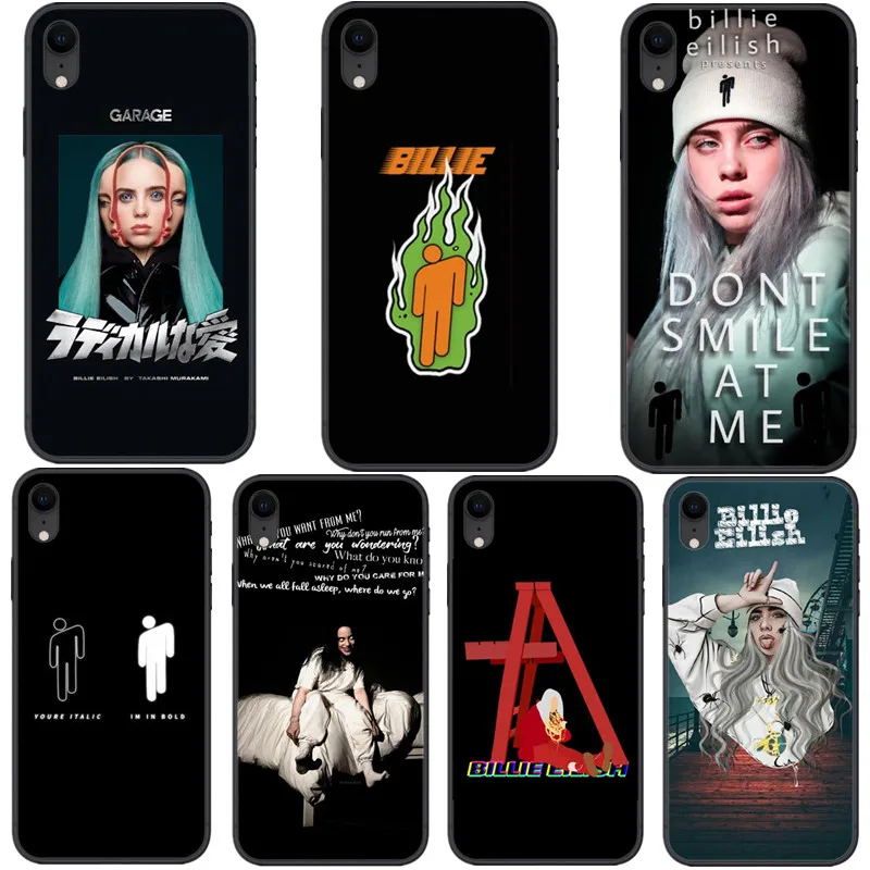 Billie eilish rainbow blohsh Ocean Eyes Мягкая силиконовая задняя крышка из ТПУ для iPhone X 5 5S SE 6 6SPlus 7