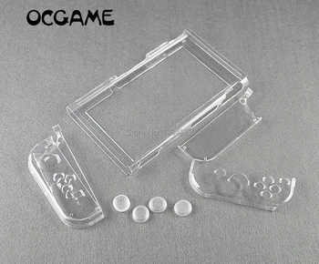 

OCGAME Transparent Crystal Protector Clear Protective Hard Case Cover Skin Shockproof Shell Joystick Grips Caps For NS NX Switch