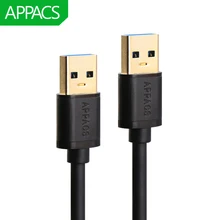 APPACS высокоскоростной USB разъем 3,0 A Тип папа-папа Дата кабель-удлинитель AM до AM 50 см 100 см 200 см 4,8 Гбит/с Поддержка USB2.0