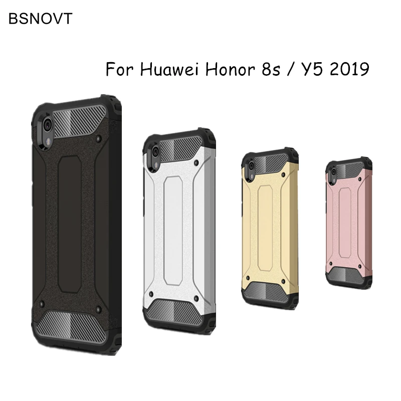 

Honor 8s Case Huawei Honor 8s Cover Anti-knock Soft Silicone + Hard Plastic Case For Huawei Y5 2019 KSE-LX9 Funda 5.71