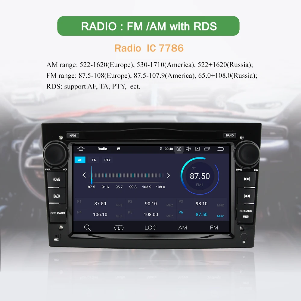 Perfect Bonroad 2Din Android 9.0 Car Video Multimedia Player For Opel Astra Vectra Antara Zafira Corsa GPS Navigation Wifi (No DVD) 6