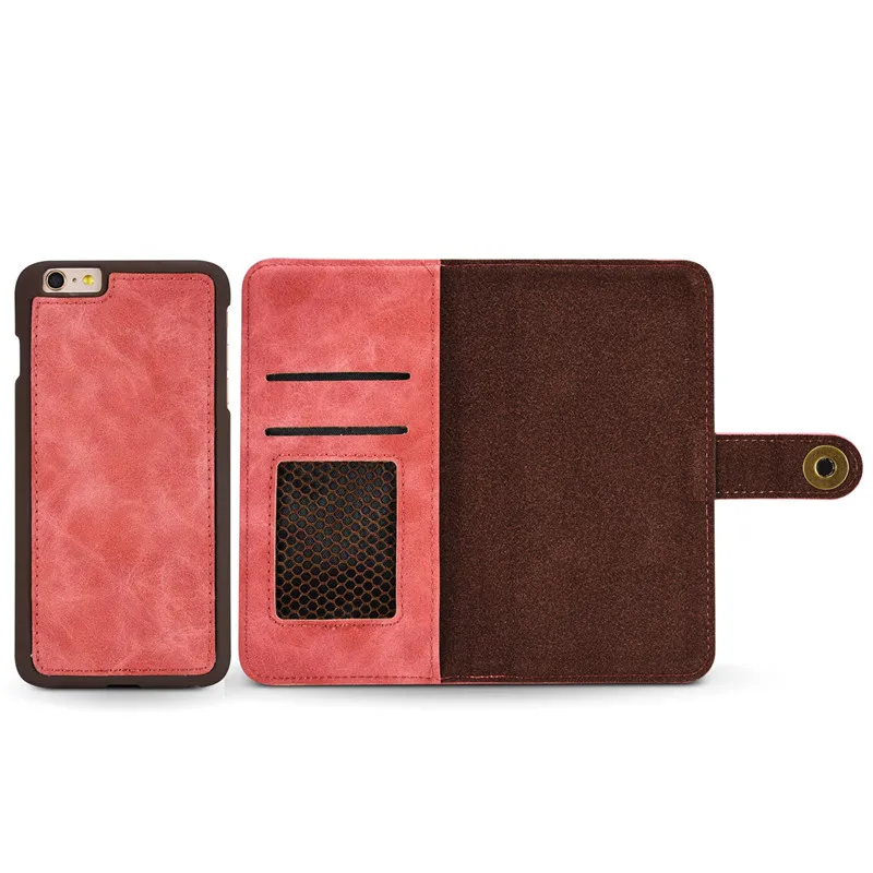For Apple iphone 6 6S 6 S Plus Case Luxury Wallet Leather Flip Cover Case For iphone 6 6S Plus 2 in 1 Cover With Cards Slots Holder Stand4