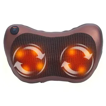 

Multifuction Massage Pillow with 8 Massager Heads Heater 1 Key Operation Electro Stimulator Car home Office Use Microdermal