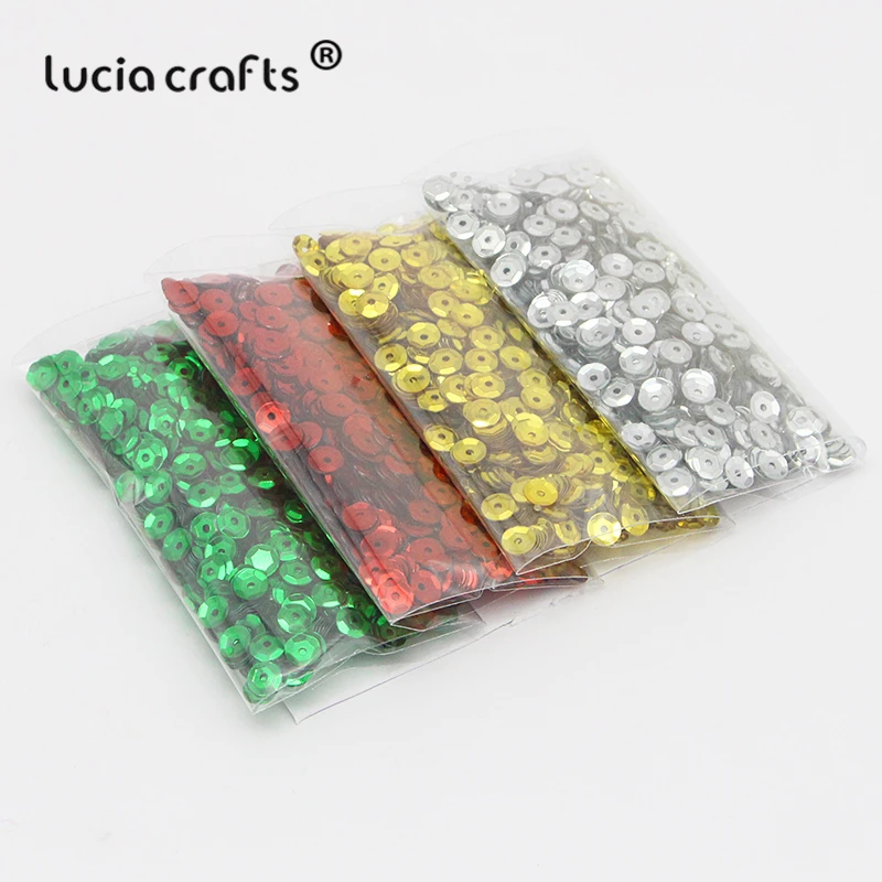 Lucia crafts, 20 г/лот, 5 мм, разные цвета, пластиковые, свободные, с блестками, для дома, вечерние, свадебные, украшения, DIY аксессуары, D0805
