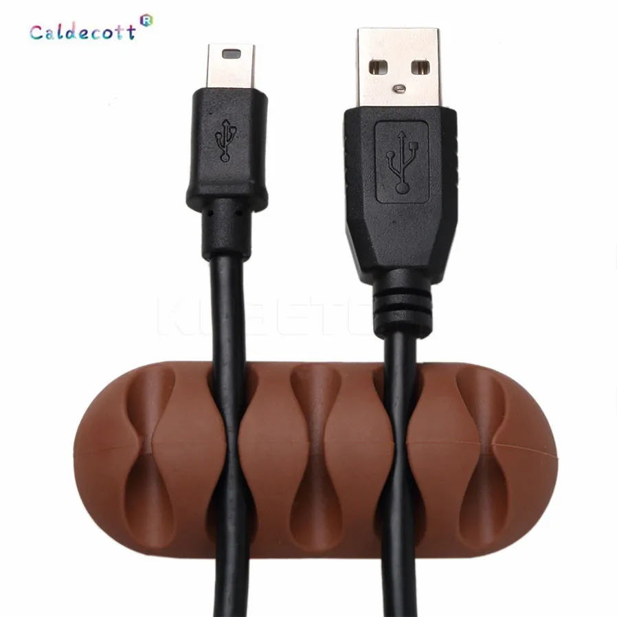 

Caldecott 1pc Multipurpose Desktop Cable Holder Clips Winder Earphone Cable Organizer Wire Storage Silicon CC-794 for Earphone