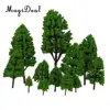 MagiDeal 12 unids Poplar plástico árboles modelo luz verde hojas ferrocarril escena paisaje para Parque calle diseño ► Foto 2/6