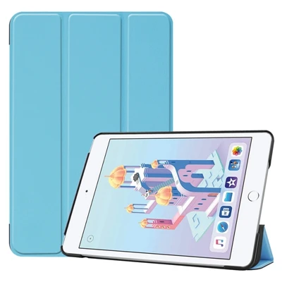 Sky Blue Откидной Чехол-книжка Smart в виде ракушки чехол для Apple iPad mini 4 Ipad mini 5 7,9 дюймов mini4 mini5 A1538 A1550 планшет 100 шт. DHL - Цвет: Sky Blue